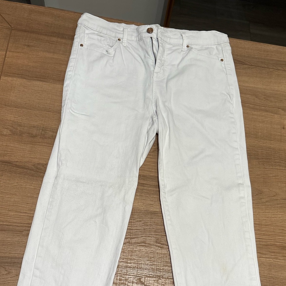 Ella Moss Women's White Straight Leg Jeans